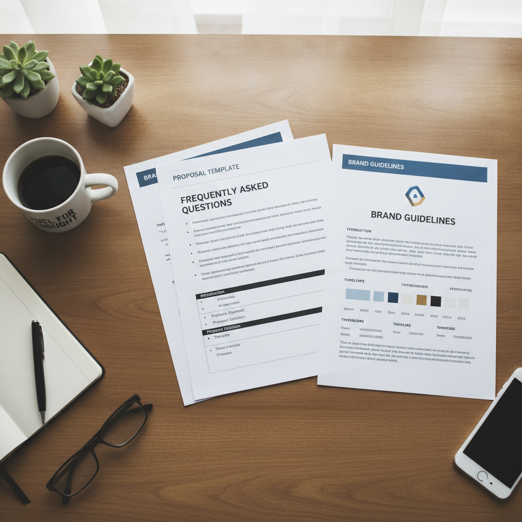 Business documents ready to be added to a custom AI knowledge base