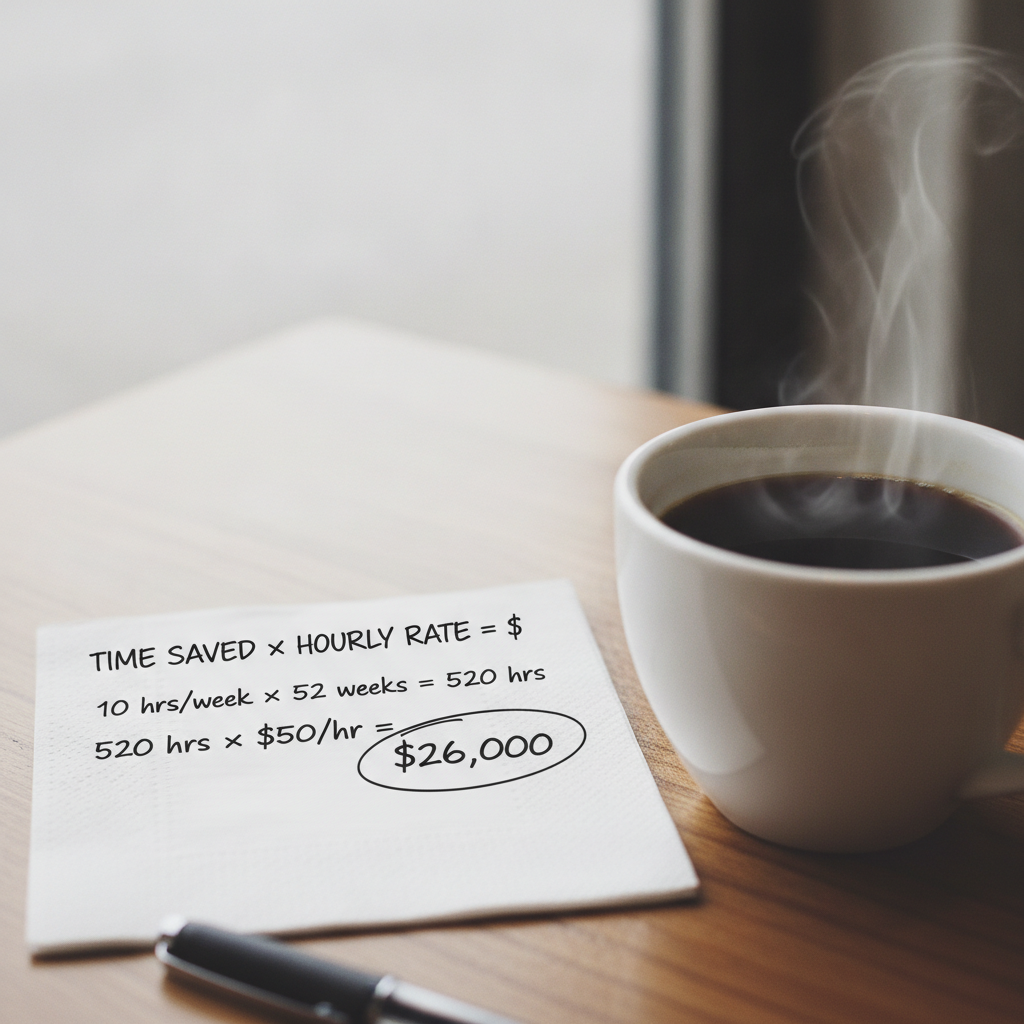 Back-of-napkin ROI calculation for an AI tool