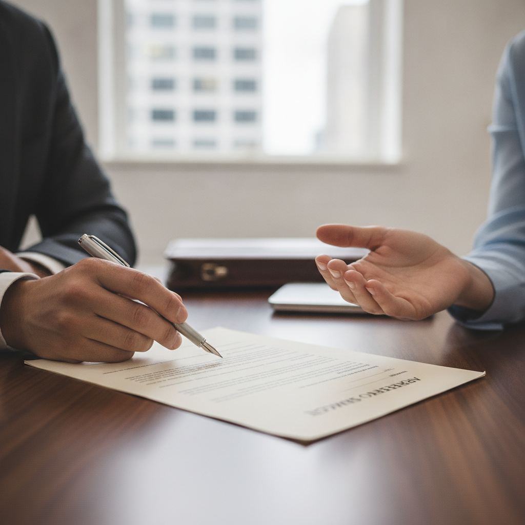 Business owner pausing before signing an AI vendor contract