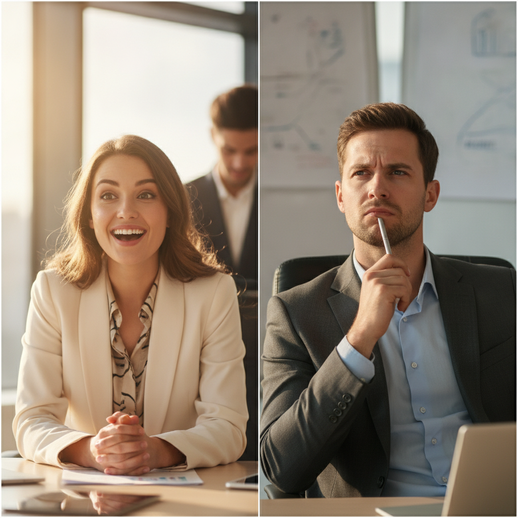 AI agreement vs. honest pushback in a business context